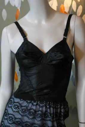 1980s Black Bustier, 36B