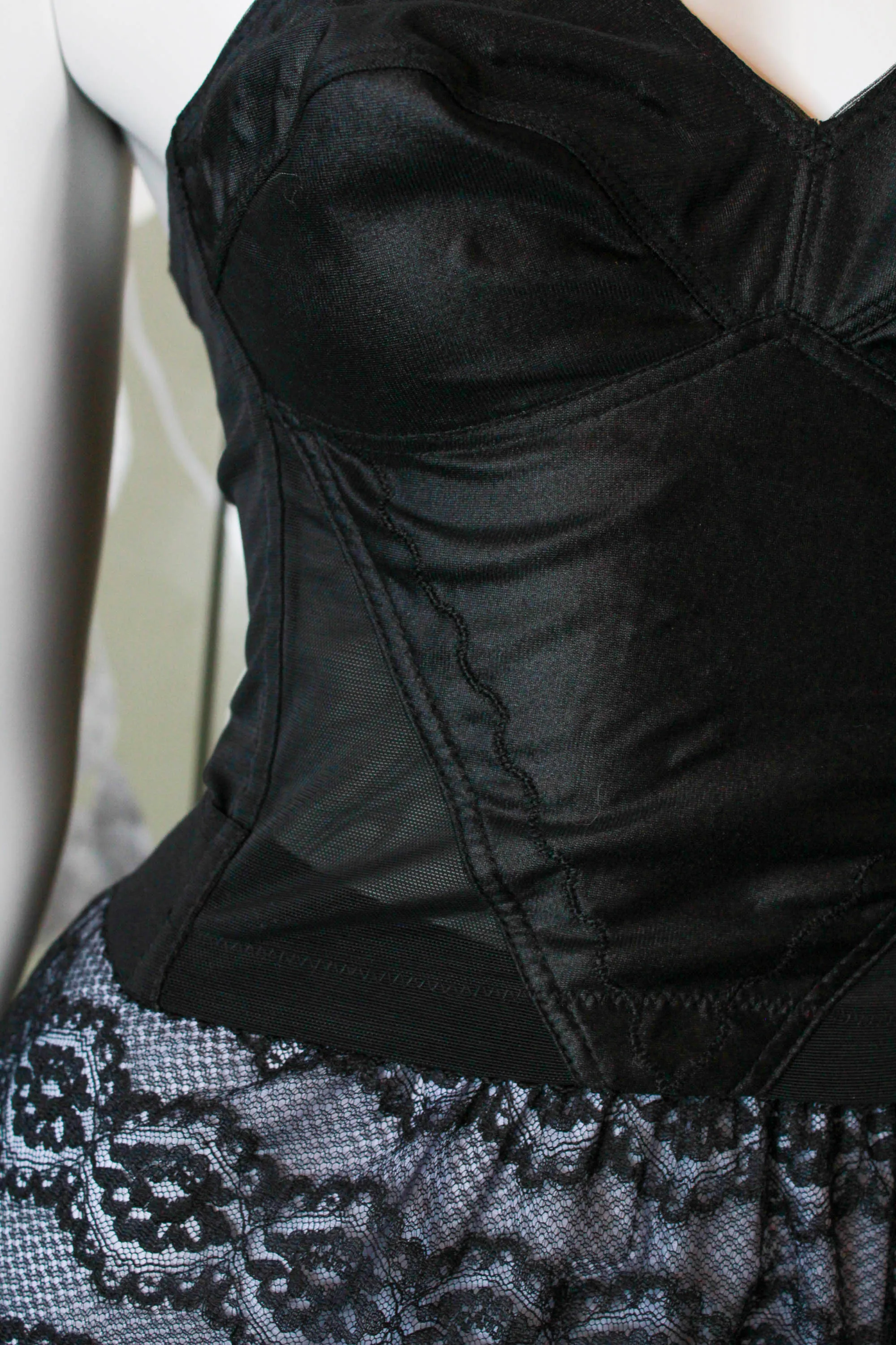 1980s Black Bustier, 36B