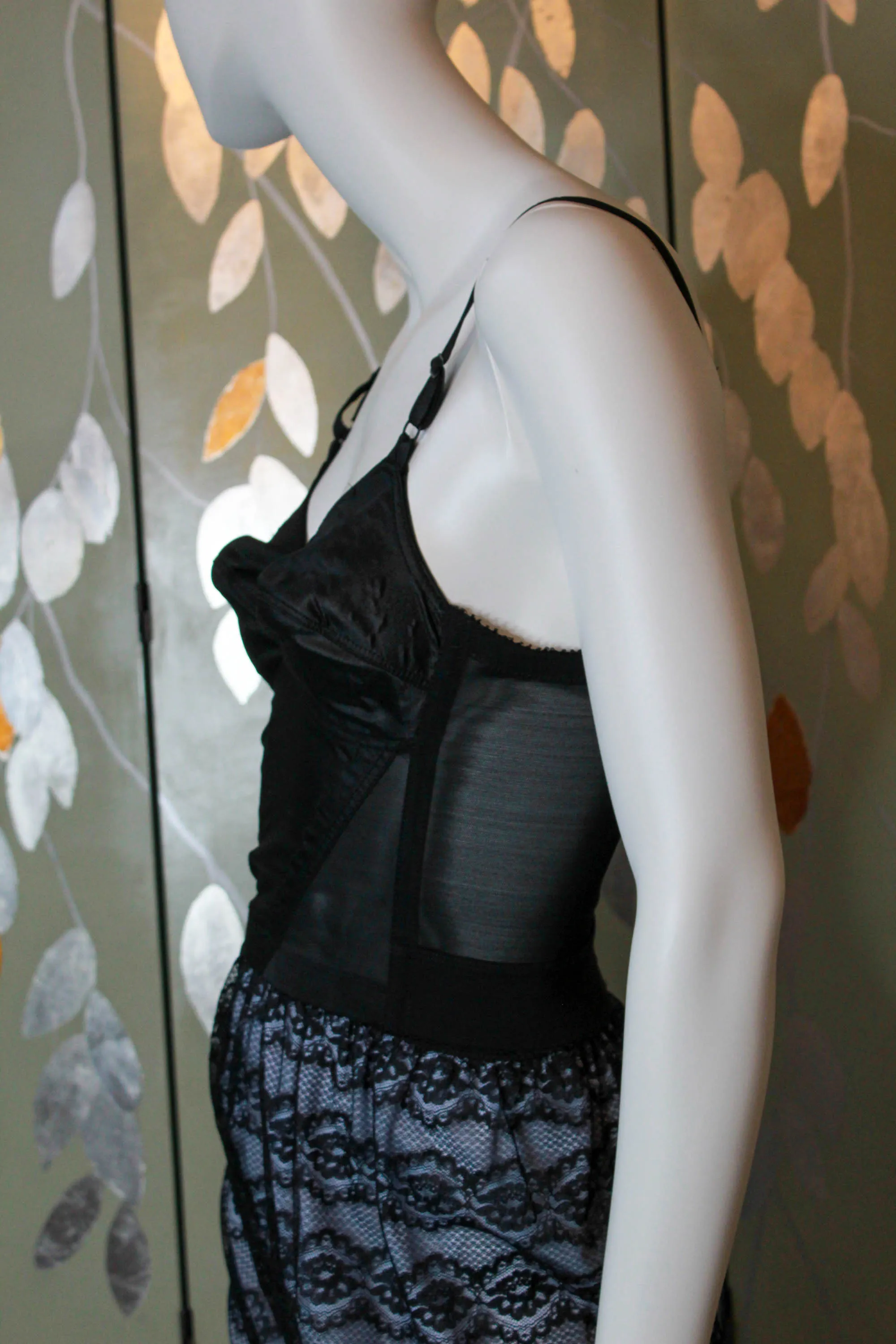 1980s Black Bustier, 36B