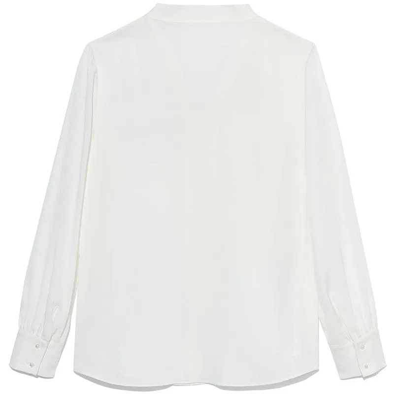 Acetate V-Neck Blouse