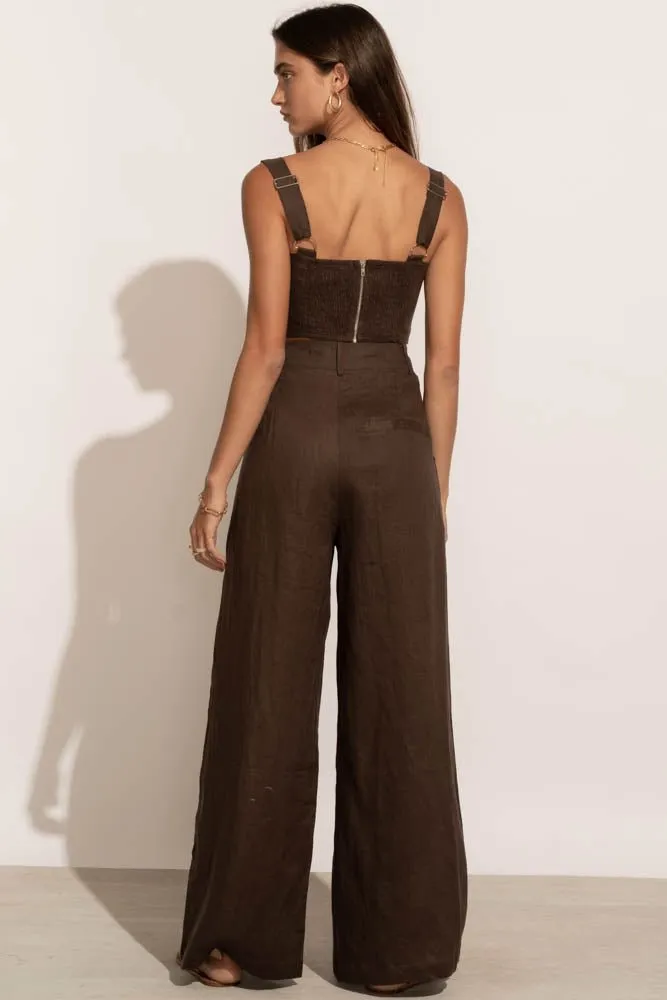 Adella Bustier Top in Brown - FINAL SALE