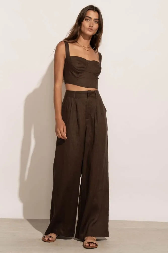 Adella Bustier Top in Brown - FINAL SALE