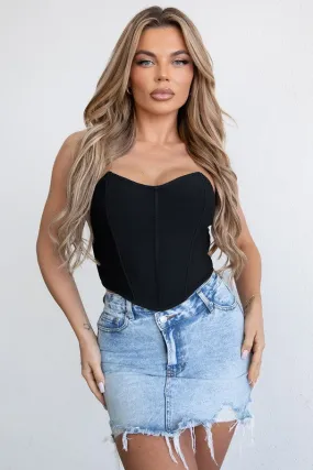 Alia Bandage Corset top (Black)