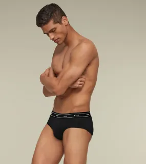 Apollo Bamboo Cotton Briefs Black Knight