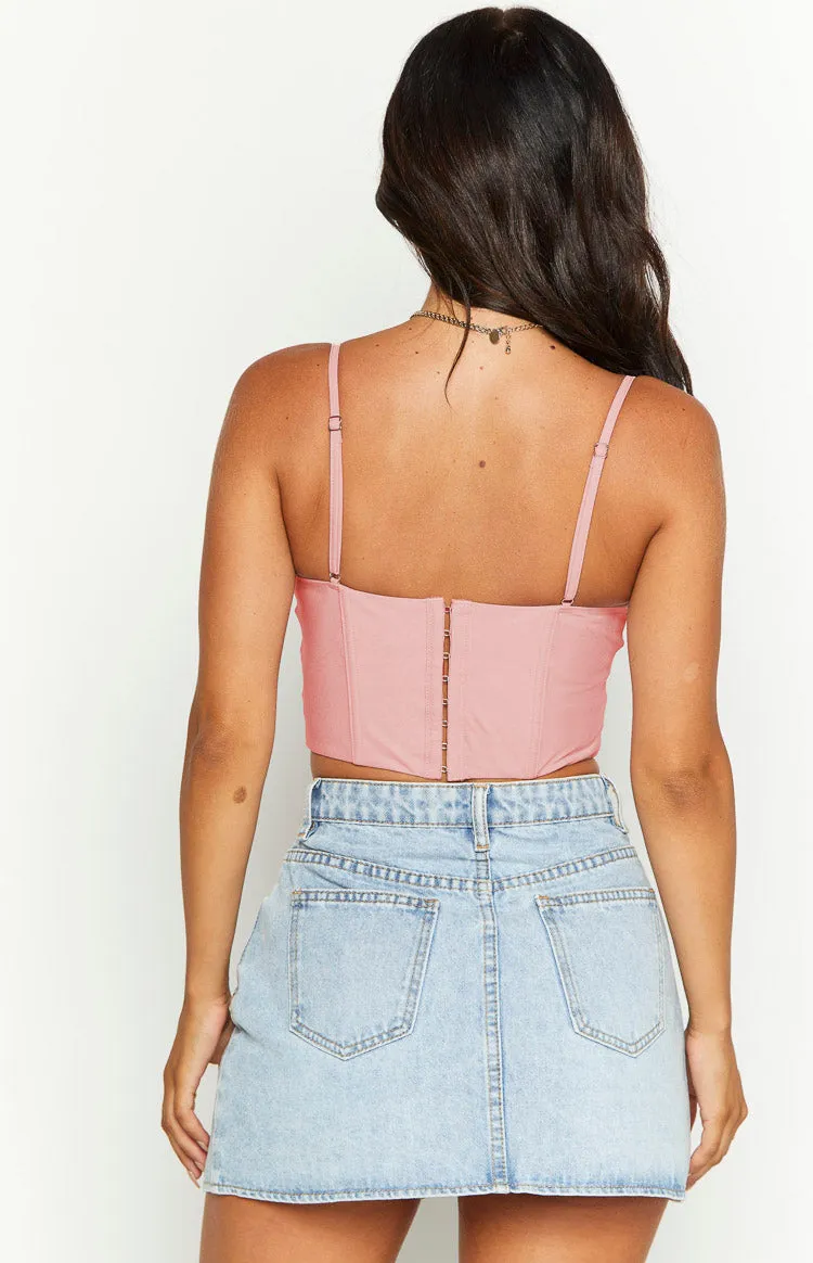 Aria Pink Corset Top