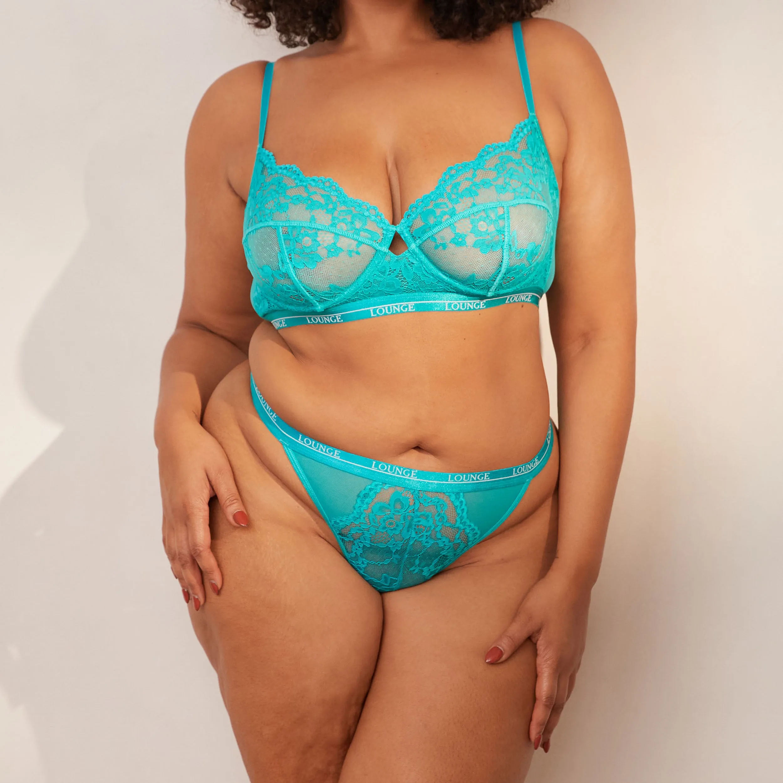 Blossom Balcony Bra  - Teal