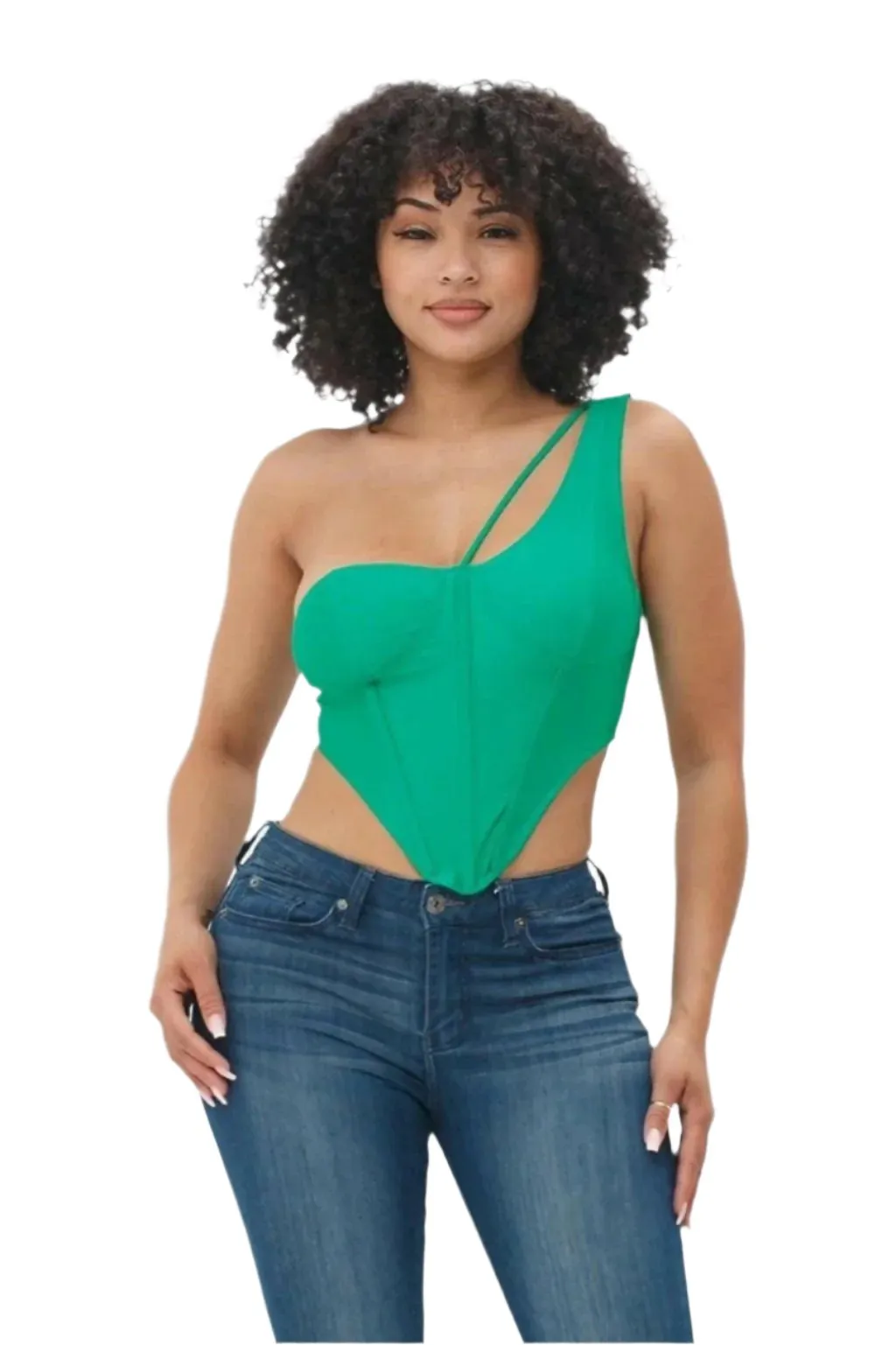 Bodice Corset Style One Shoulder Tops