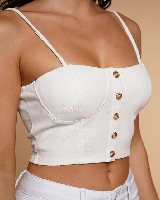 Cameron Stretch Twill Bustier