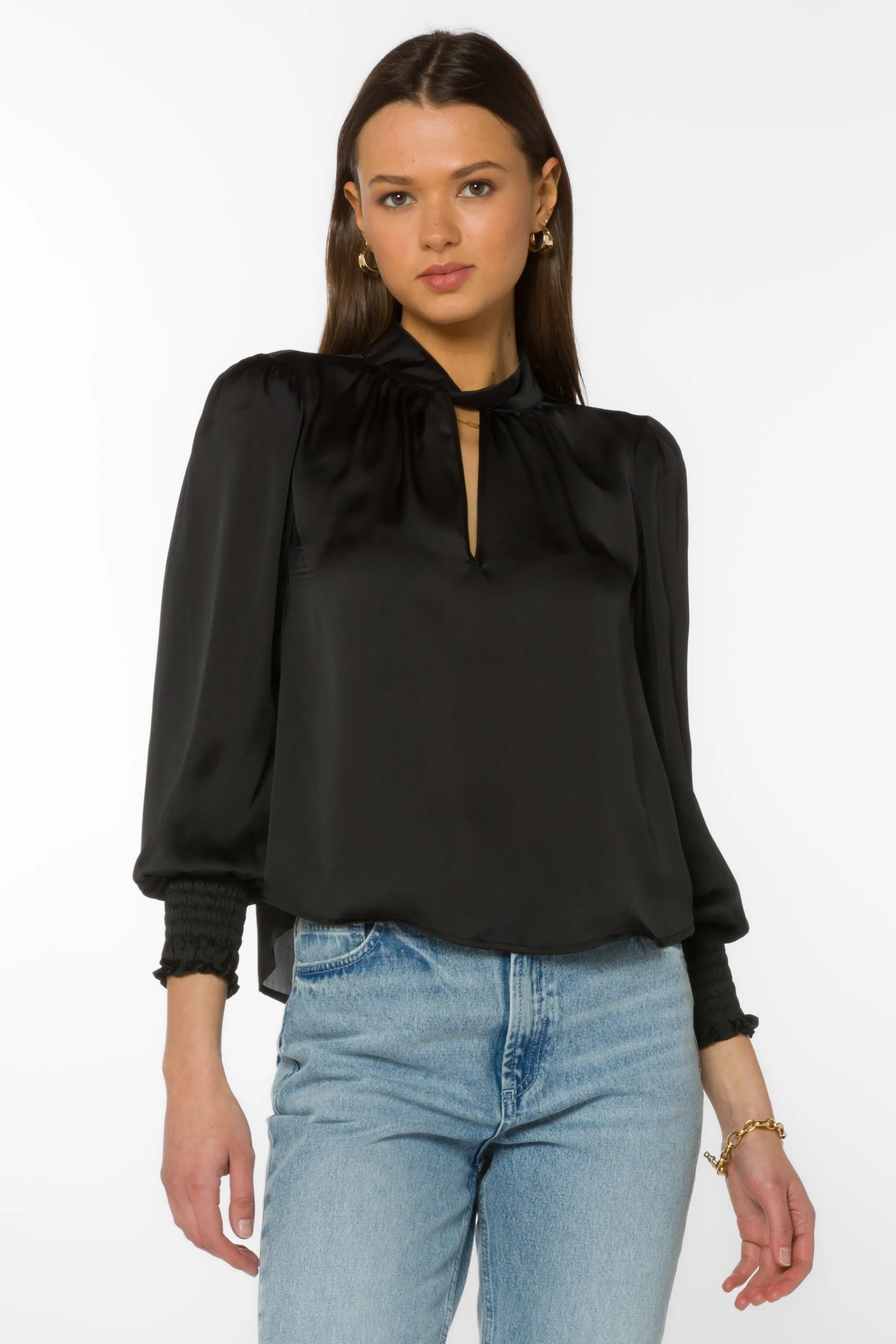 Camryn Black Blouse