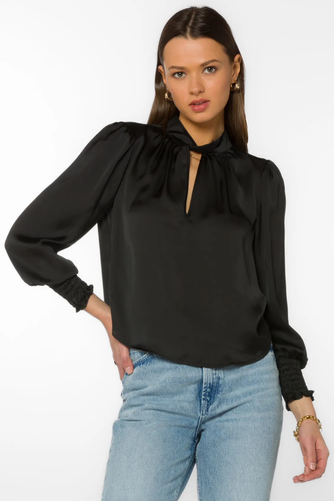 Camryn Black Blouse