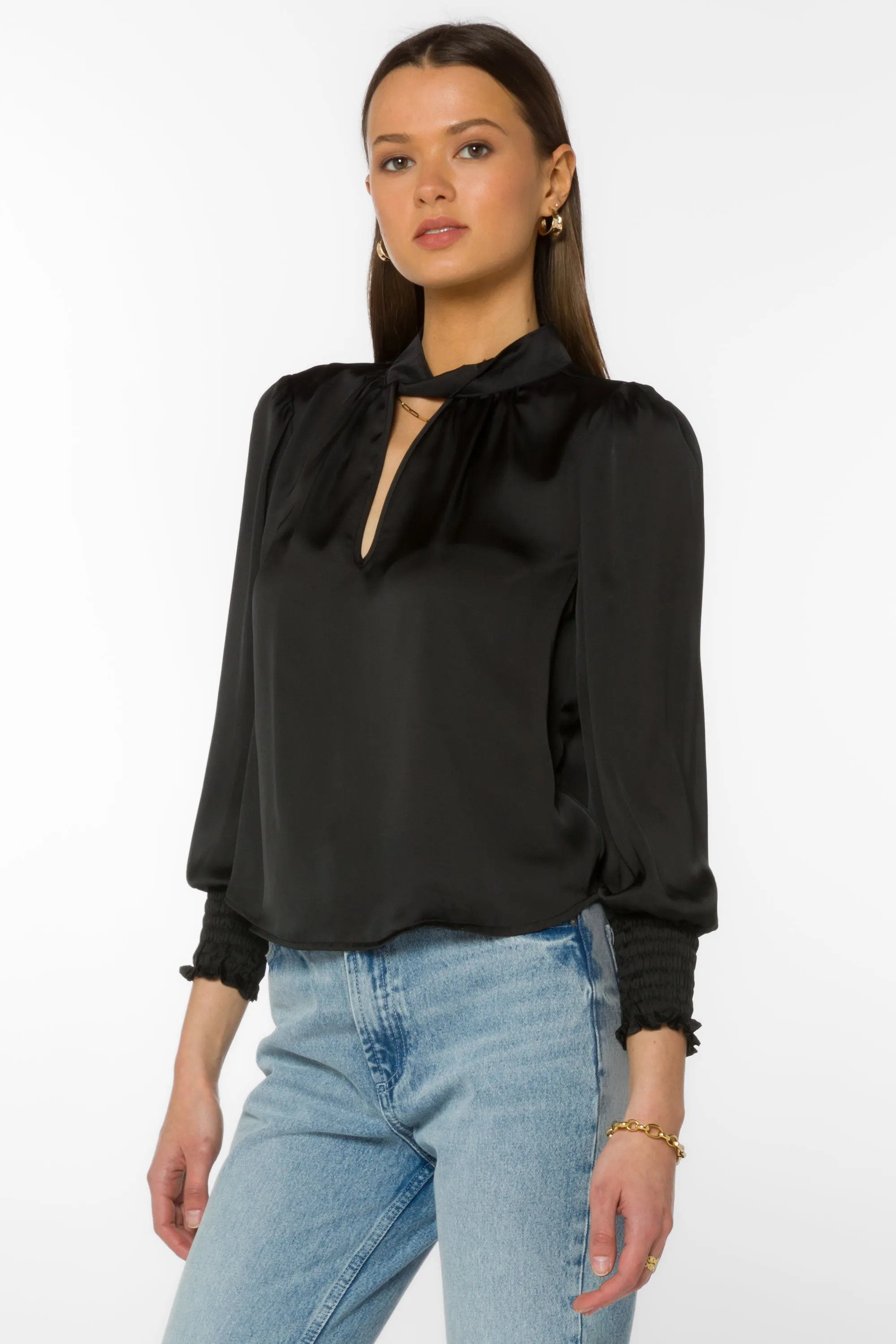 Camryn Black Blouse