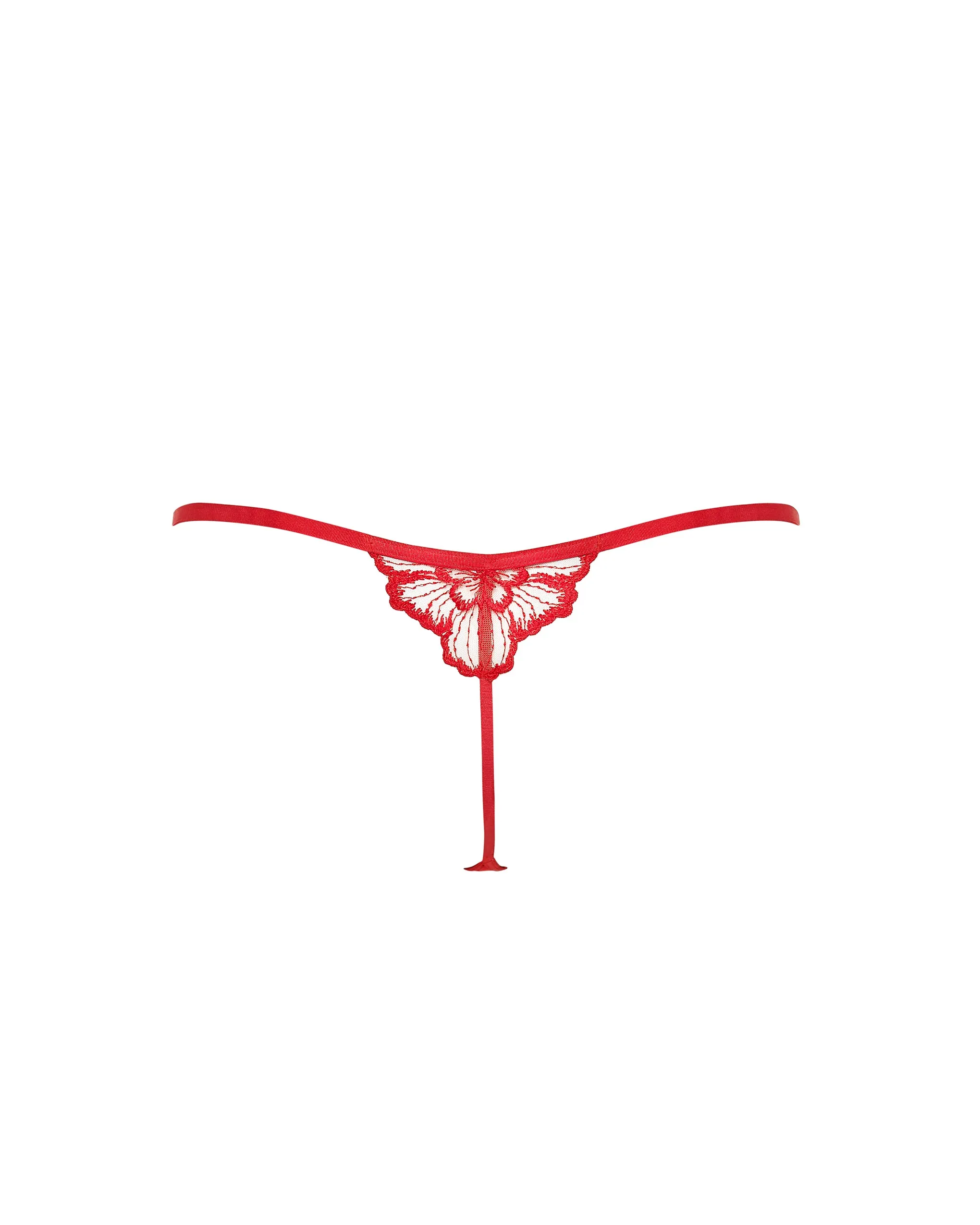 Catalina Thong Red/Sheer