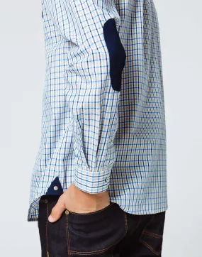 Chemise Carreaux Bleu Ciel