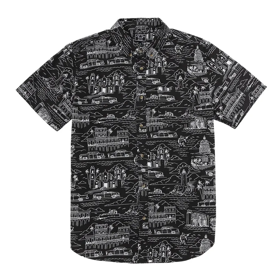 CHEMISE DARK SEAS CASTILLO WOVEN BLACK / WHITE