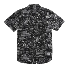 CHEMISE DARK SEAS CASTILLO WOVEN BLACK / WHITE