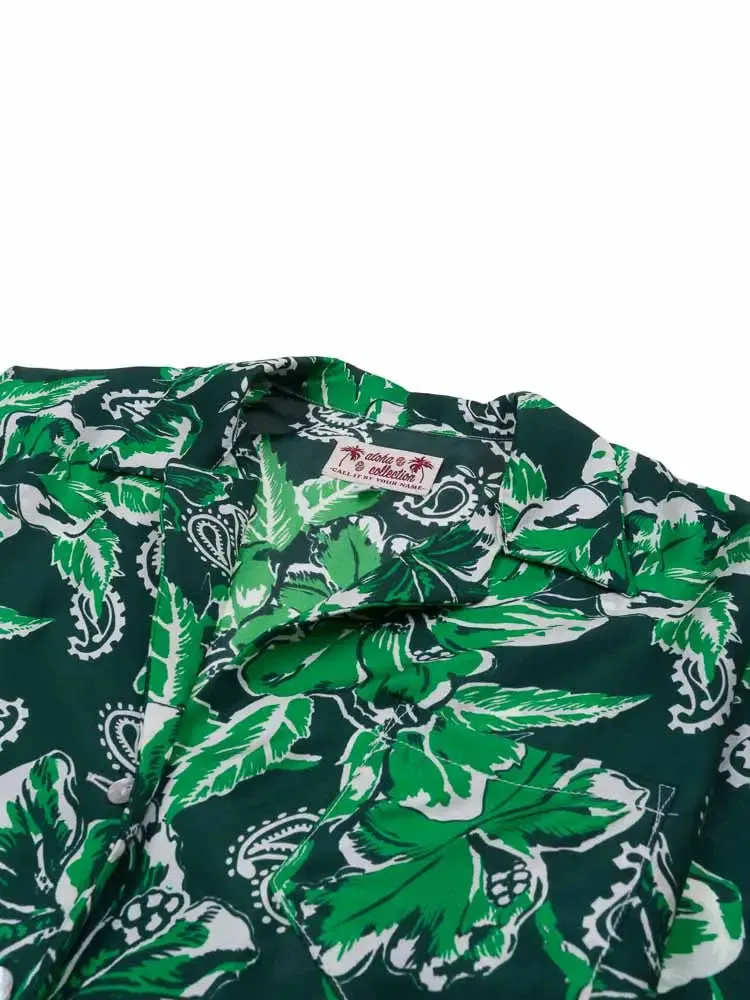 Chemise en Soie - ALOHA - Green