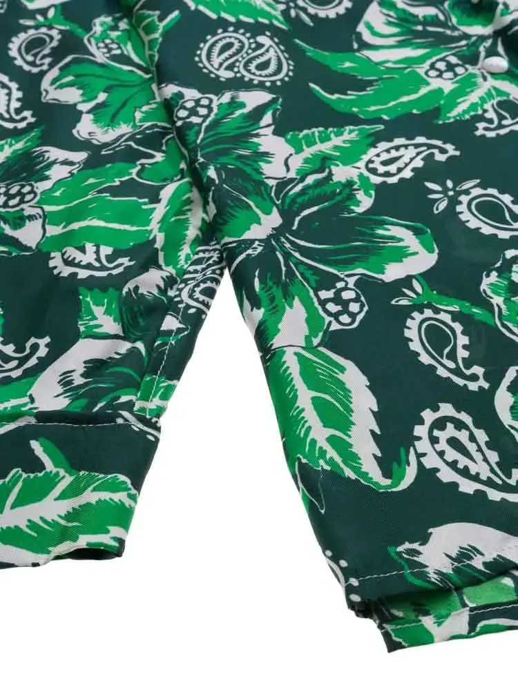 Chemise en Soie - ALOHA - Green