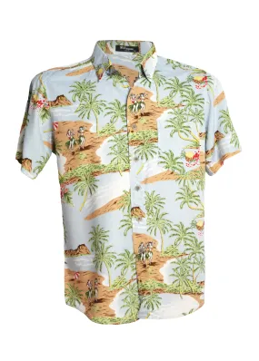 Chemise hawaienne thème plage