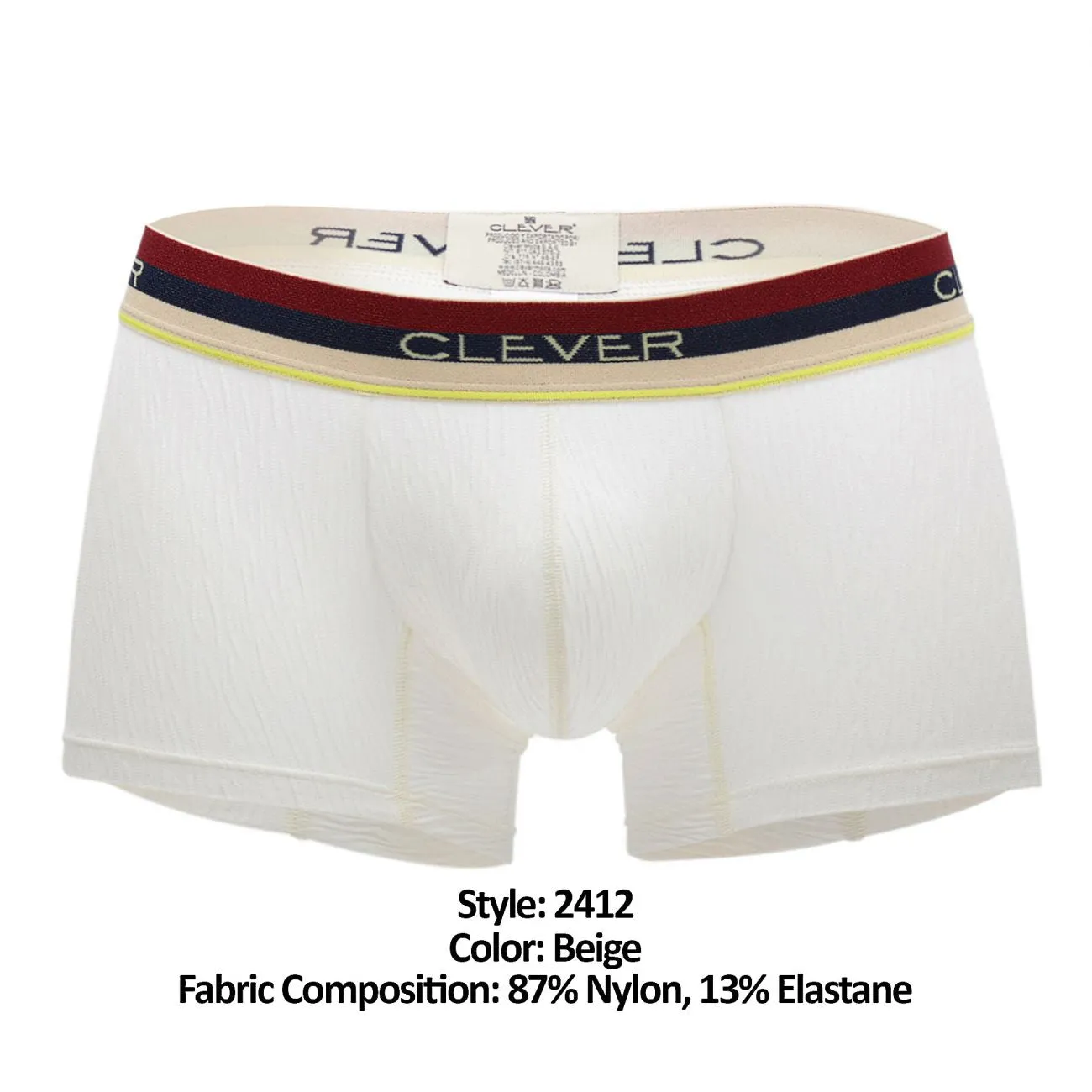 Clever 2412 Antonio Boxer Briefs Color Beige