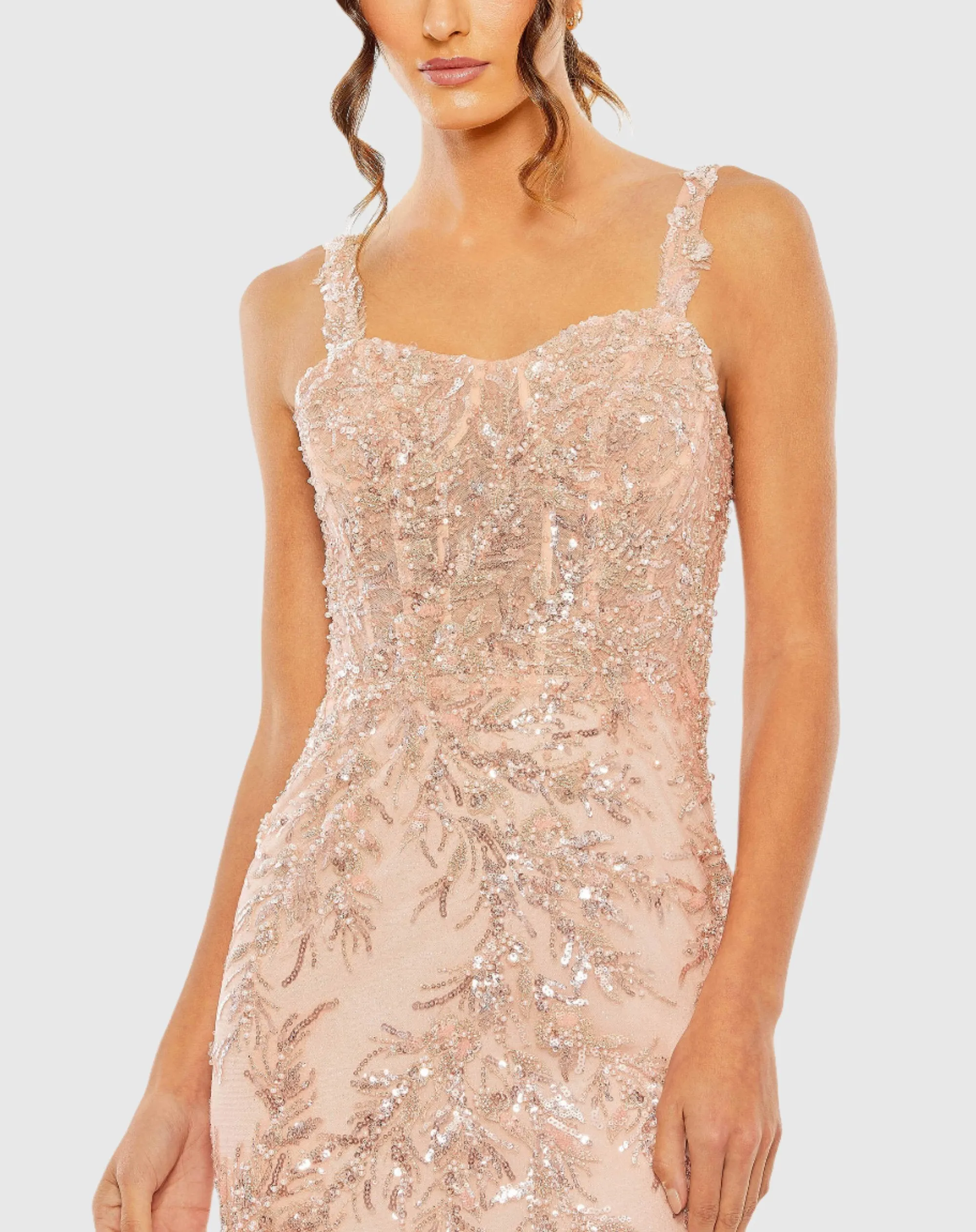 Corset Detailed Embellished Gown