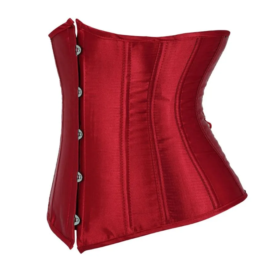 Corset Drag Satin (Wine Red)