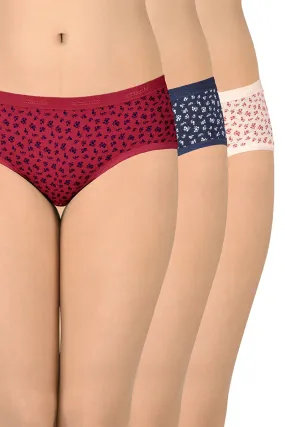 Cotton Hipster Brief Print Pack of 3 (Combo 1)