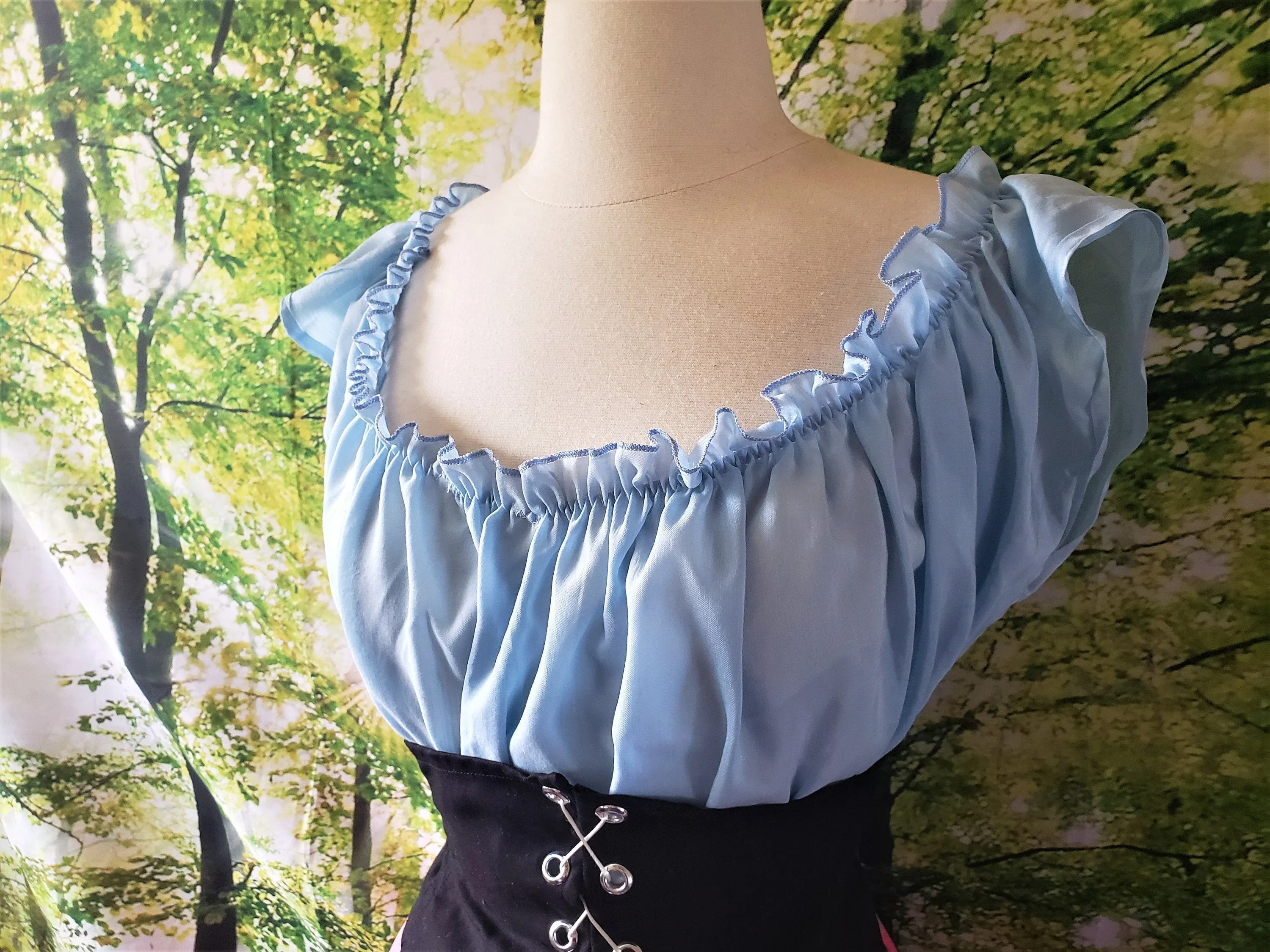 Custom Cap Sleeve Chemise Blouse