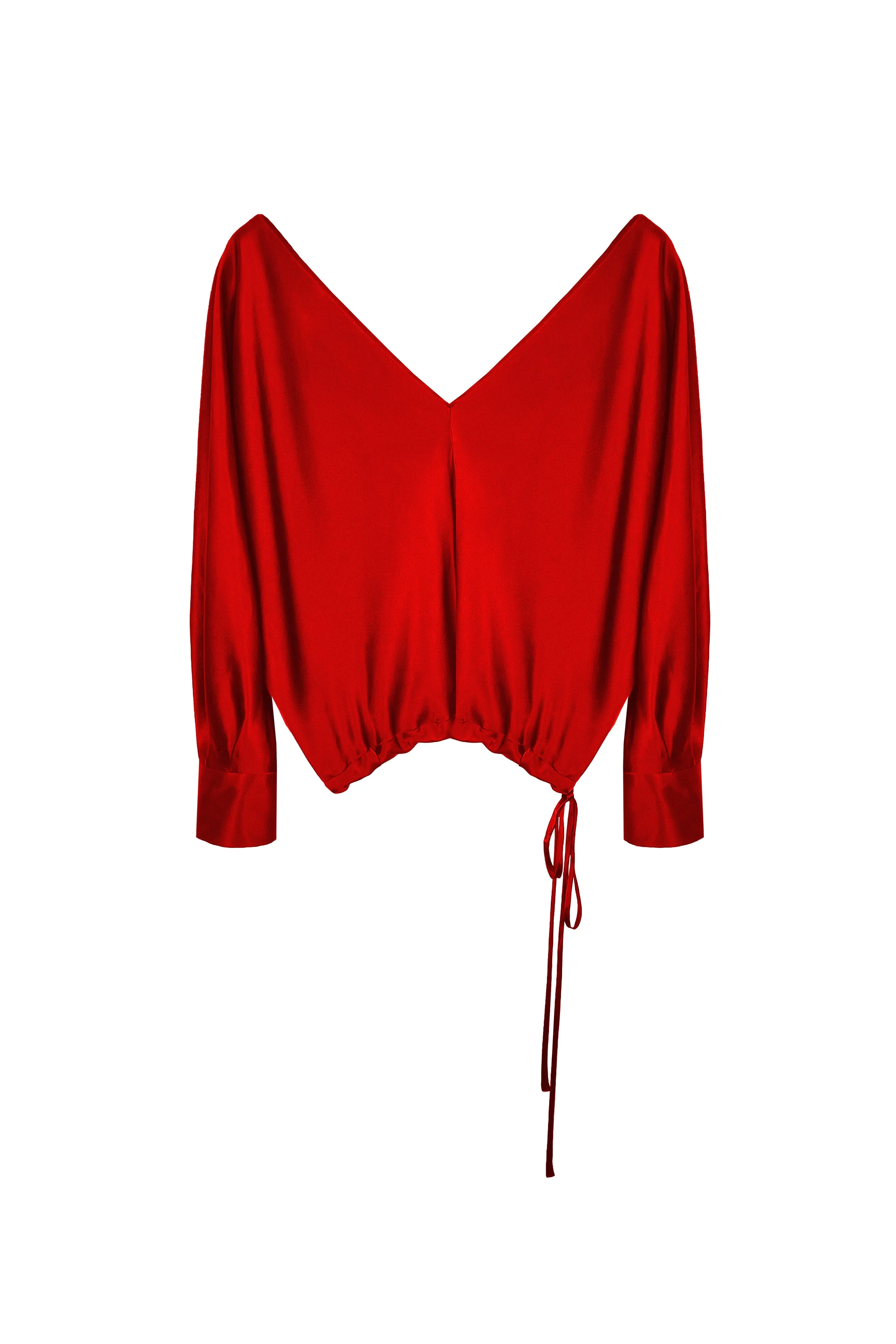 Double Triangle Blouse - Crimson