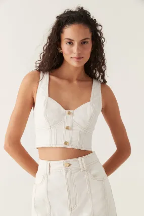 Elena Denim Cropped Bustier