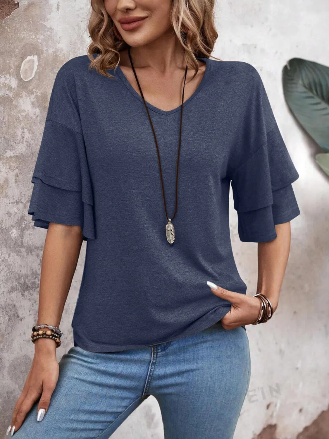 Fredrick  Half Sleeve Blouse