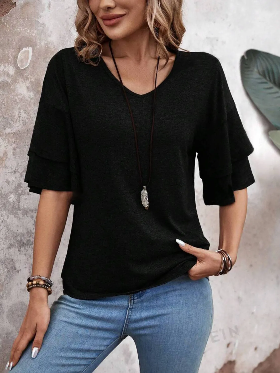 Fredrick  Half Sleeve Blouse