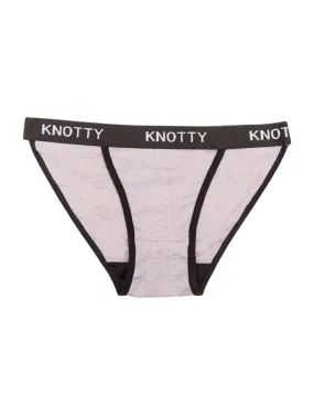 Grey Cotton Knotty Banded Briefs