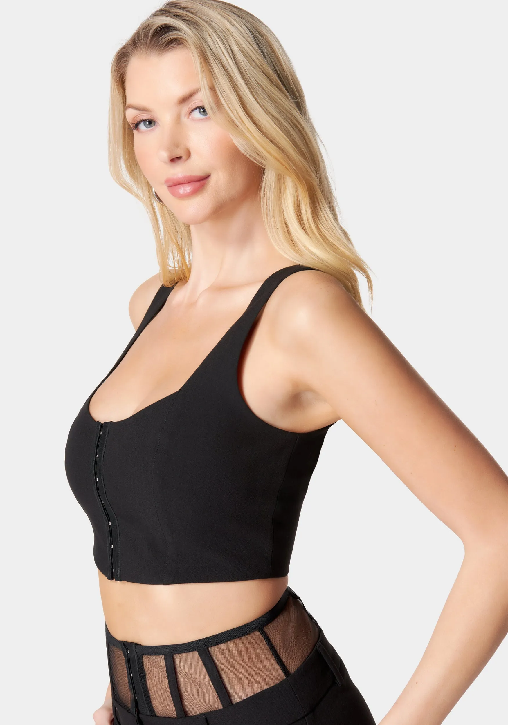 Hook & Eye Front Bustier Top