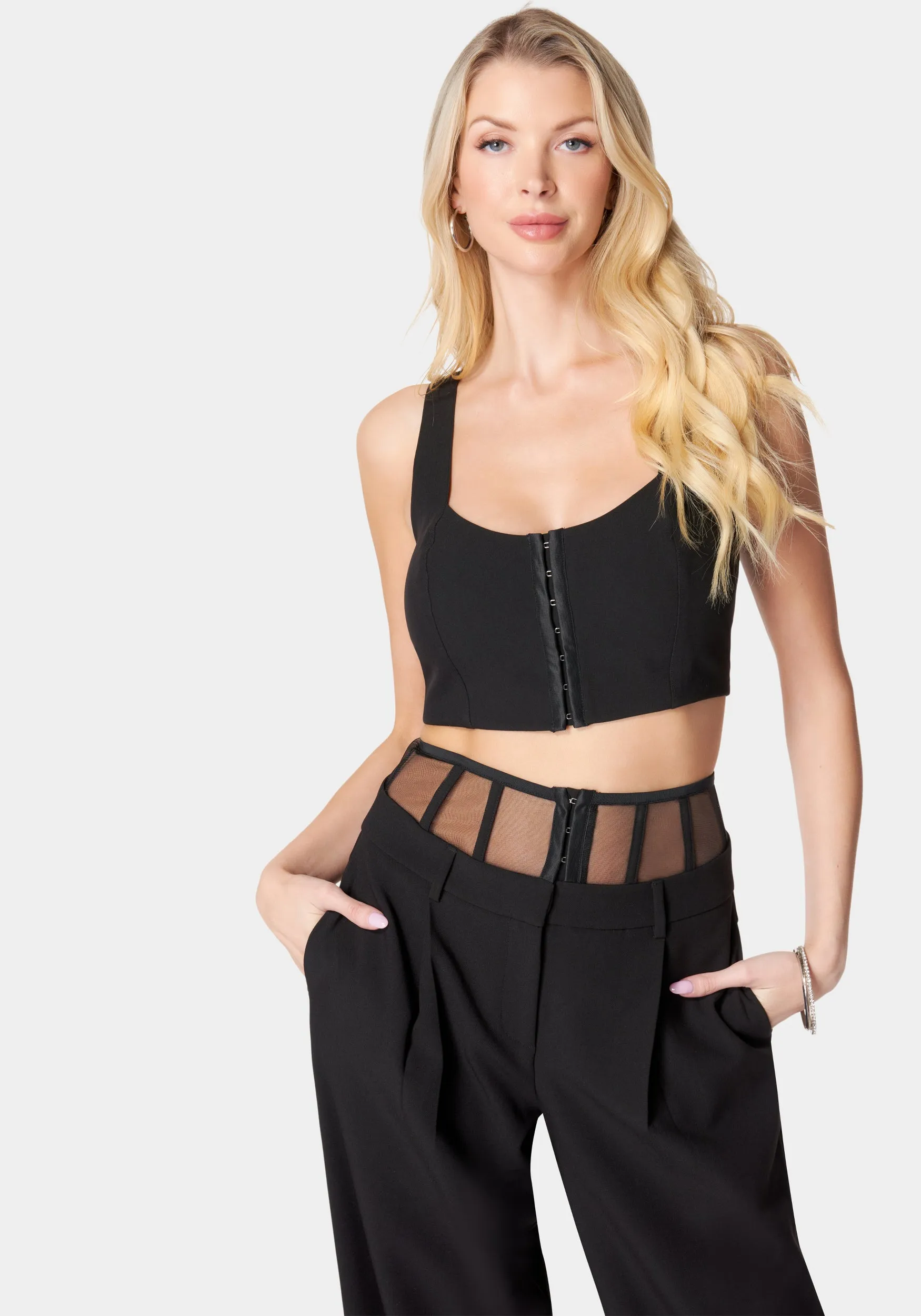 Hook & Eye Front Bustier Top