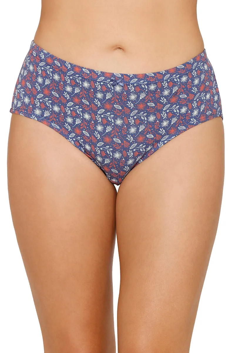 Inner Elastic Printed Mid Rise Hipster Panty (Pack of 3)