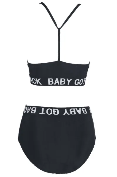 Letter Print Bikini Set