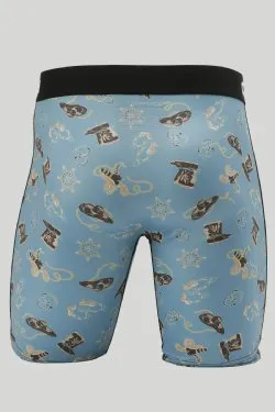 MEN'S 9" SHERIFF BOXER BRIEFS - TURQUOISE