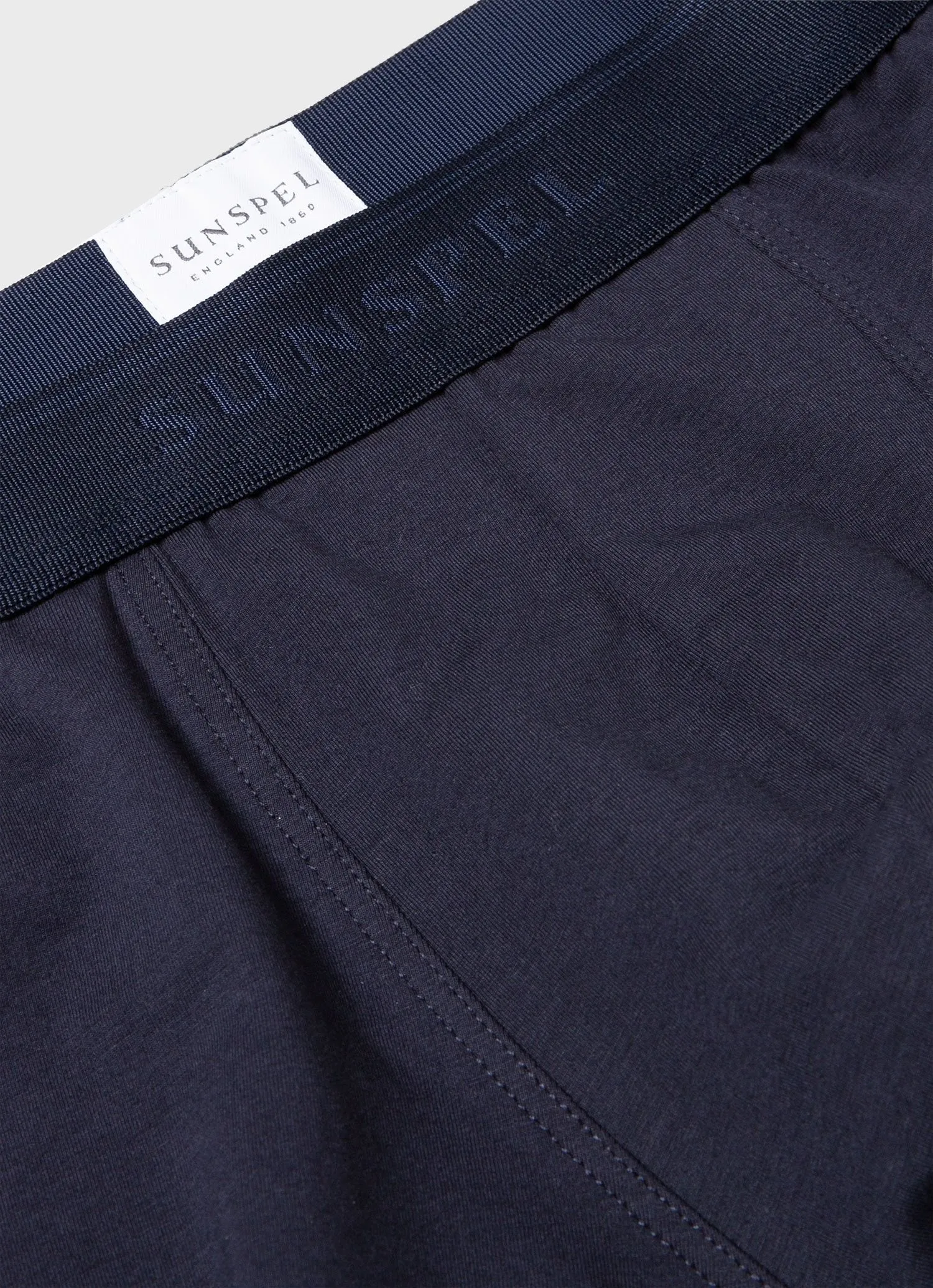 Men's Stretch Cotton Boxer Briefs in Navy