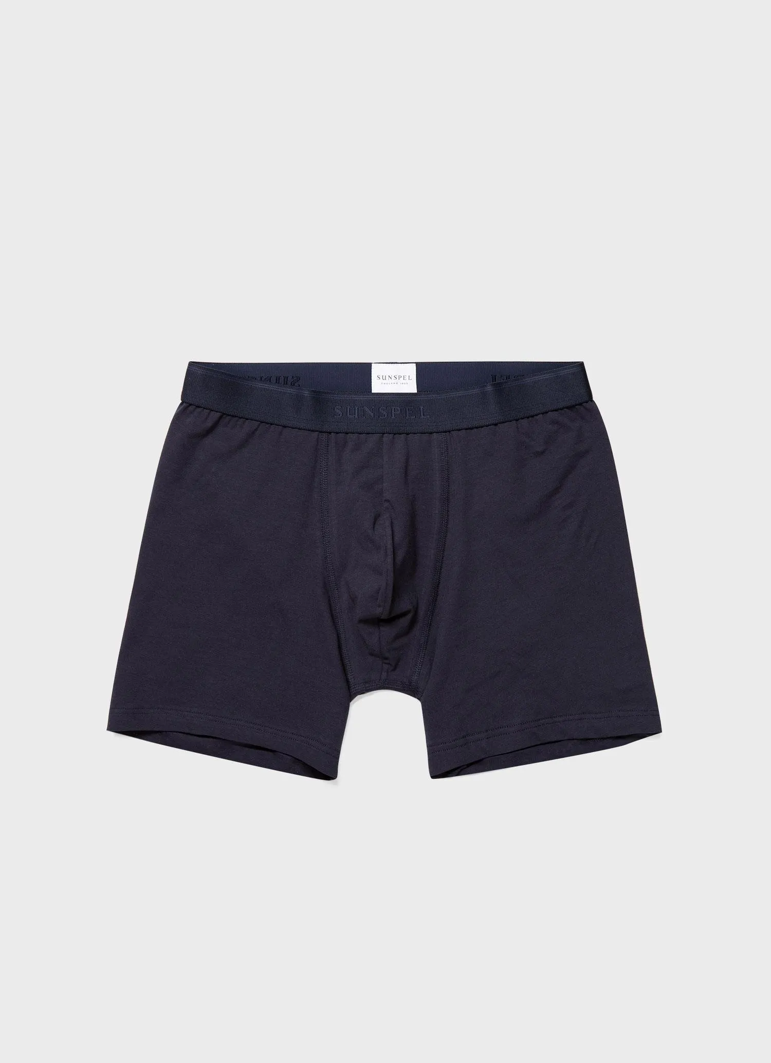 Men's Stretch Cotton Boxer Briefs in Navy