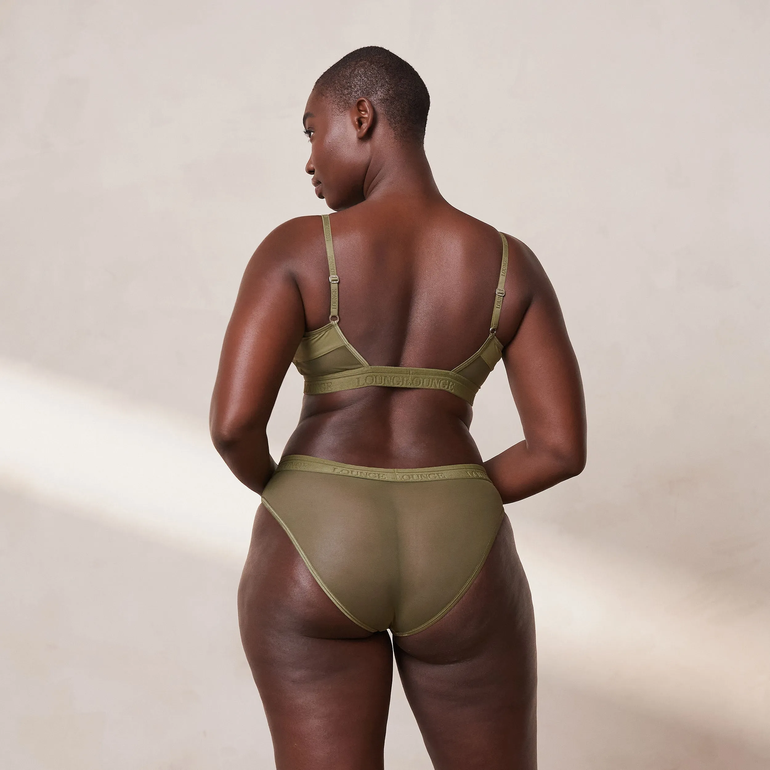 Mesh Bra  - Khaki