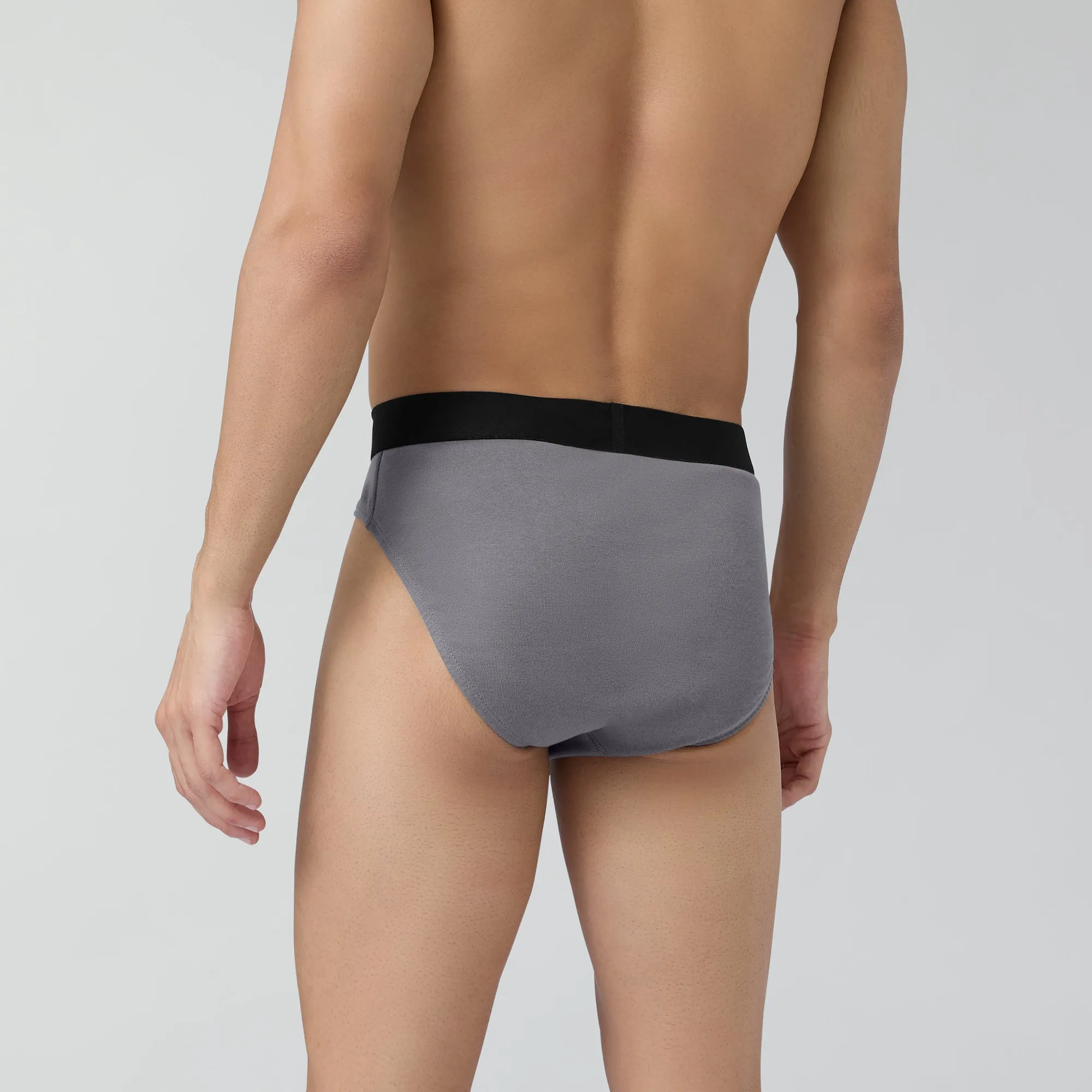 Pace Cotton Rib Briefs Ash Grey