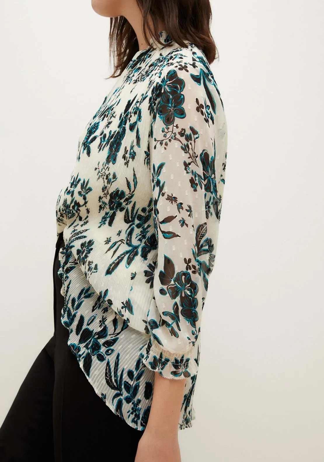 Plumeti Print Blouse