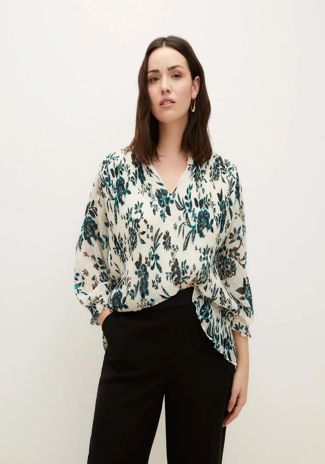 Plumeti Print Blouse