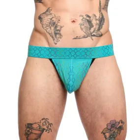 Rainbow Crystal Thong Teal