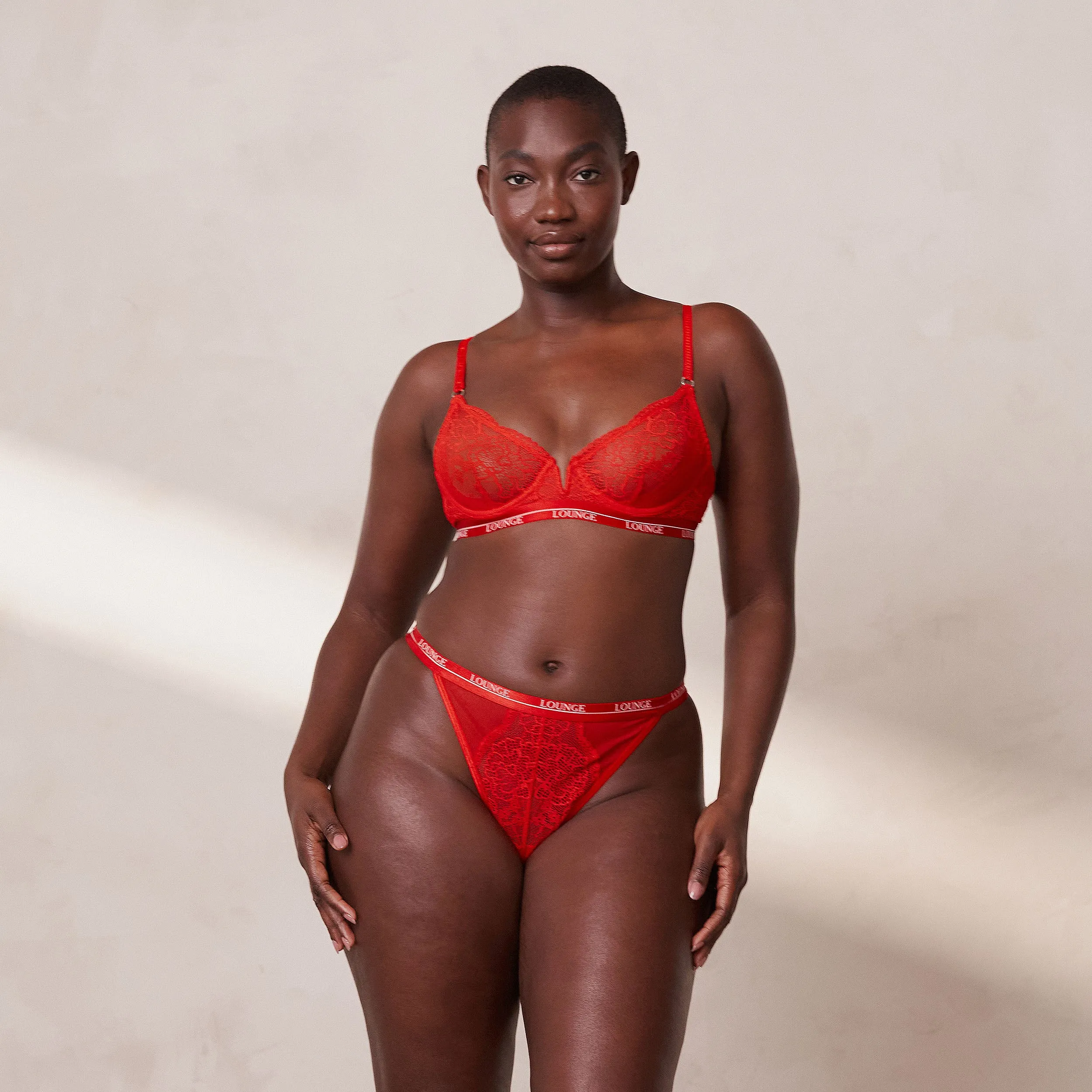 Royal Balcony Bra  - Red