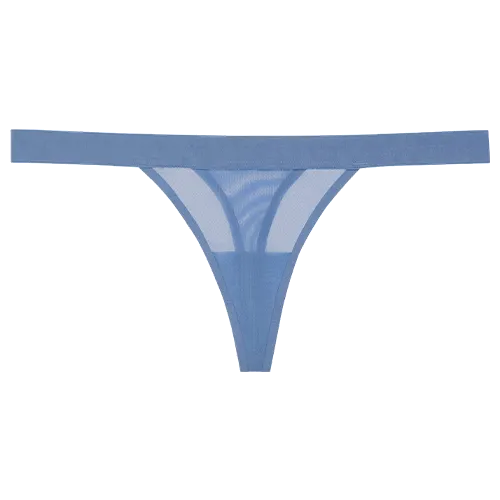 Sieve Thong in Slate