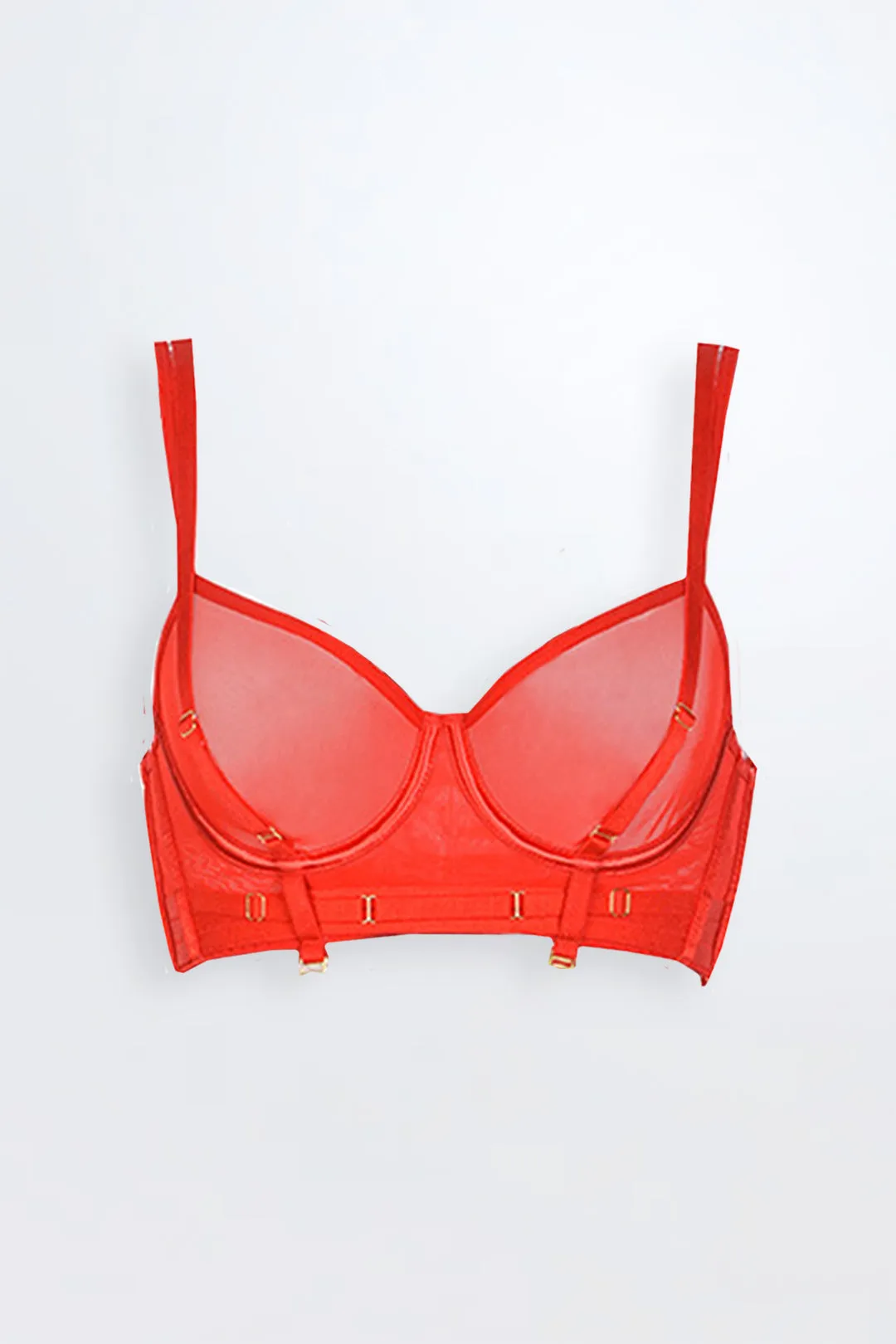 Vivian Mesh Bra Red